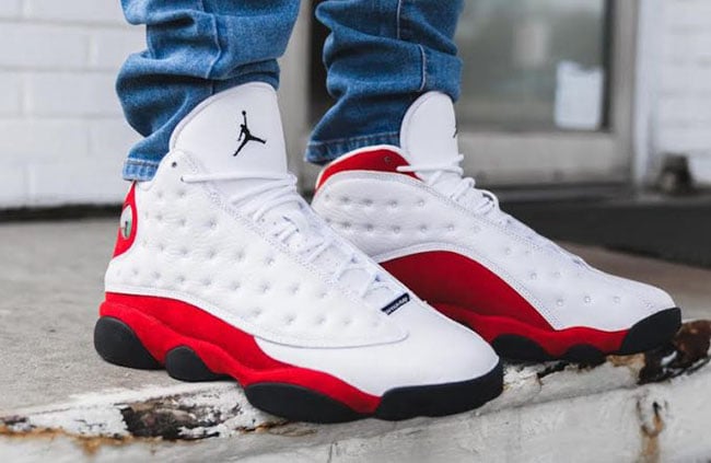 white and red 13s jordans