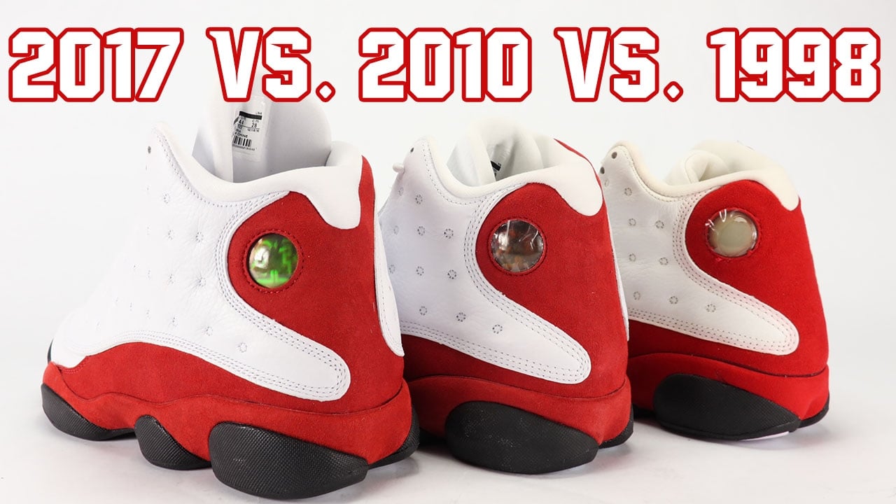 1998 vs 2010 vs 2017 Air Jordan 13 