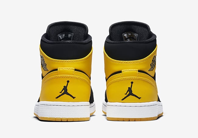 New Love Air Jordan 1 Mid Black Yellow