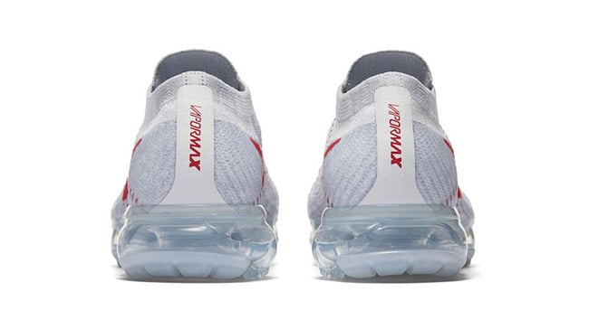 Nike Air VaporMax Flyknit Pure Platinum University Red