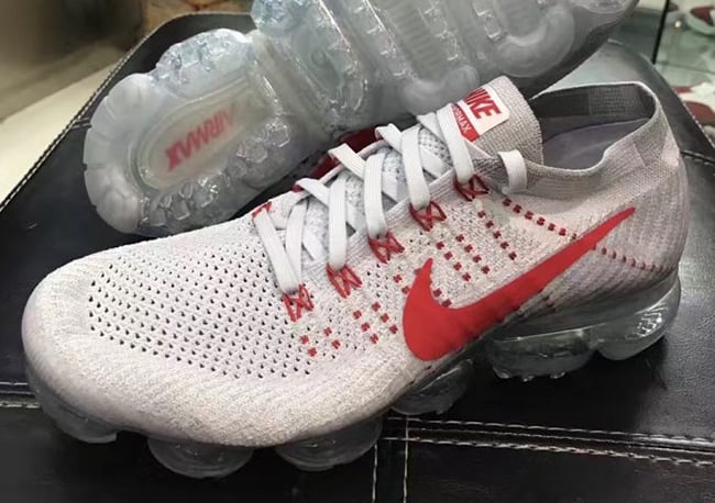 Detailed Look at the Nike Air VaporMax Flyknit Pure Platinum and University Red