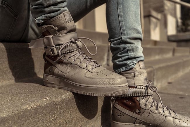 Nike SF-AF1 Desert Camo On Feet