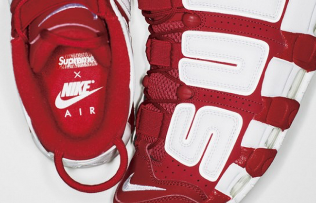 supreme shoes red and white