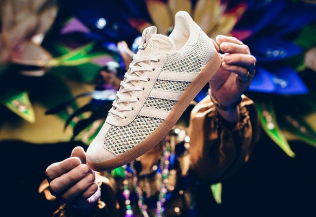 Sneaker Politics x adidas Gazelle Primeknit ‘Mardi Gras’