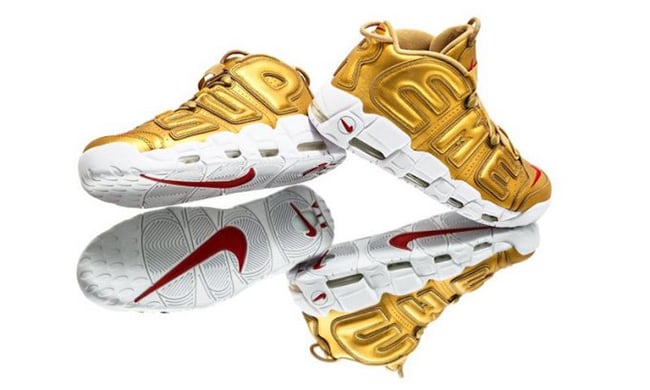 nike air more uptempo supreme gold