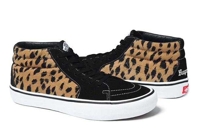 Supreme x Vans SK8-Mid Pro Collection Leopard