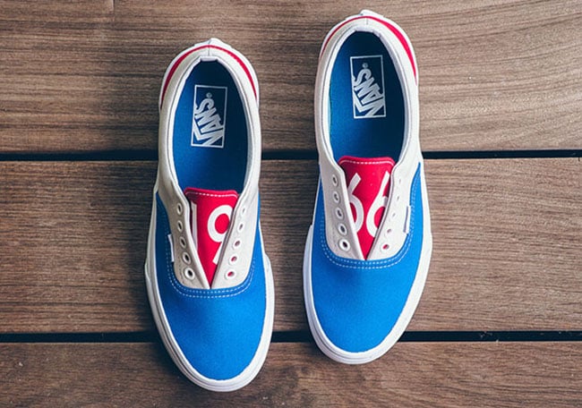 vans era red and blue