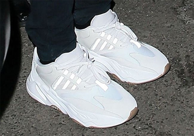 Kanye West Spotted in Yeezy Runner ‘White Gum’