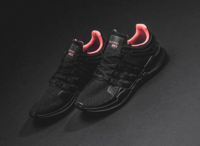 adidas EQT Support ADV in Black and Turbo Red