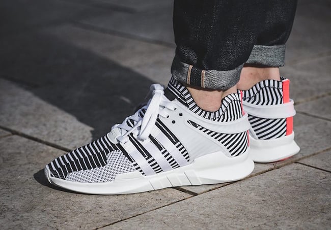 adidas EQT Support ADV Primeknit Zebra On Feet