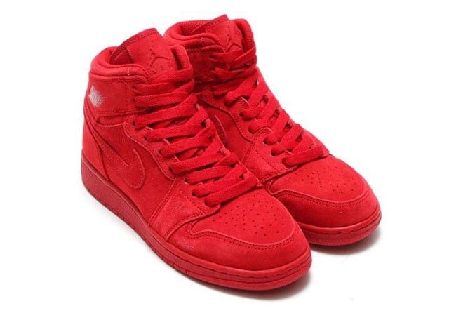 jordan 1 all red suede