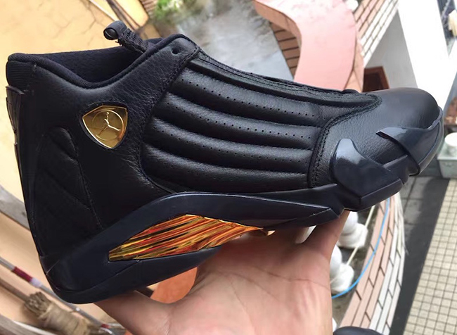 black gold jordan 14