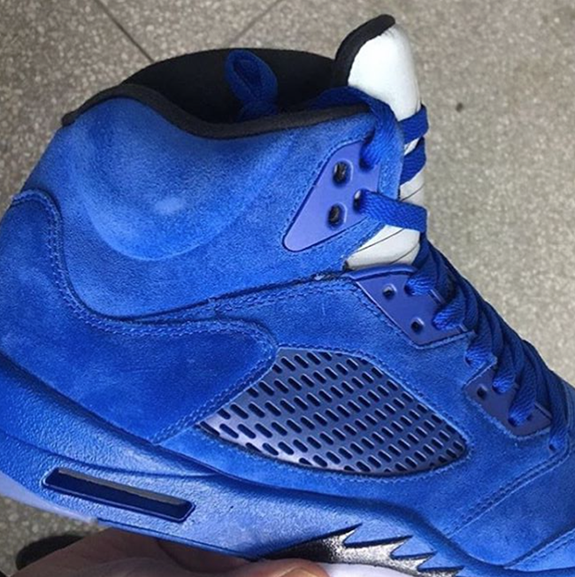 Air Jordan 5 Blue Suede 2017