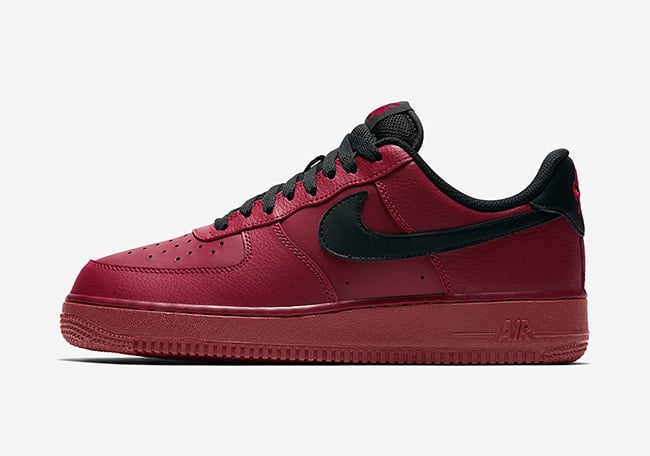 nike air force 1 low red and black