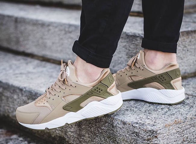 nike huarache green olive