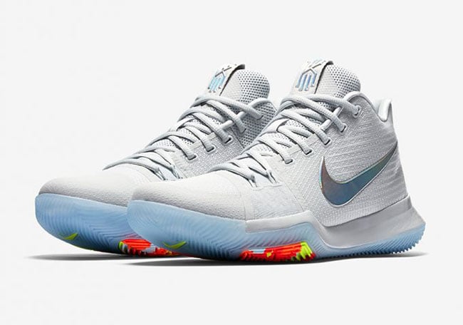 Nike Kyrie 3 Iridescent Swoosh Pure Platinum Release Date