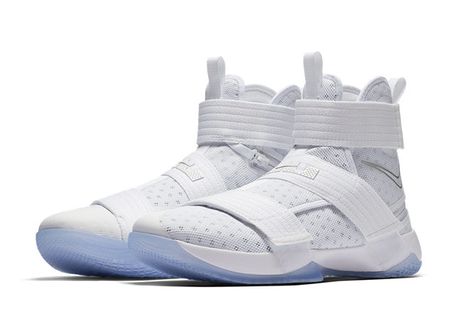 Nike LeBron Soldier 10 FlyEase White Silver