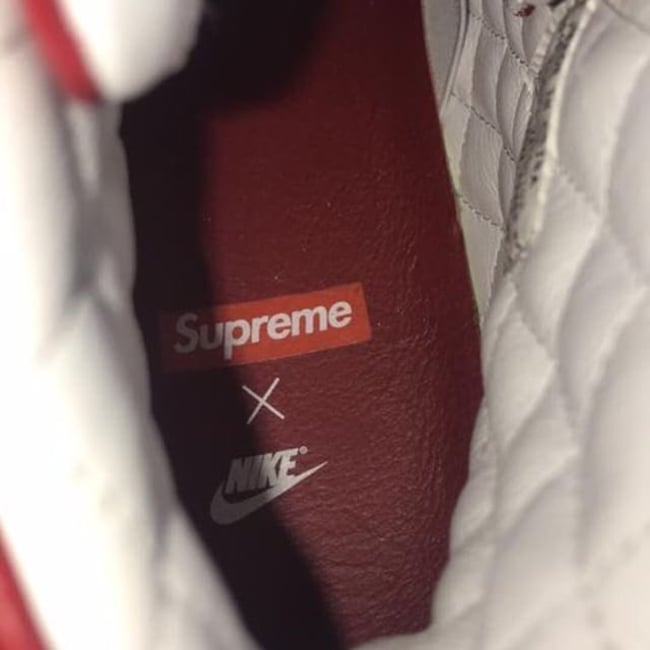 Supreme Nike Dunk High Red White