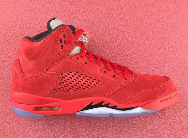 Air Jordan 5 GS University Red Suede