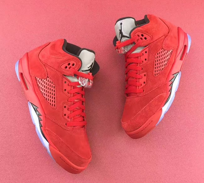 Air Jordan 5 GS University Red Suede