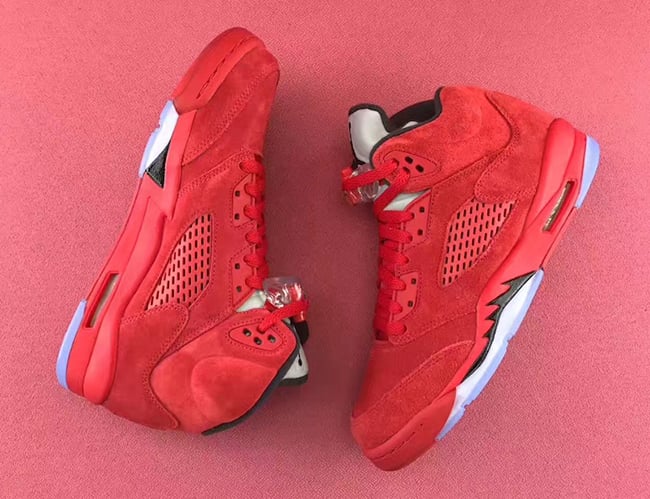 Air Jordan 5 GS University Red Suede