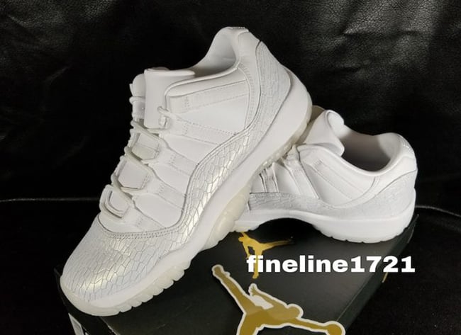 New Images of the Air Jordan 11 Low GS ‘Frost White’