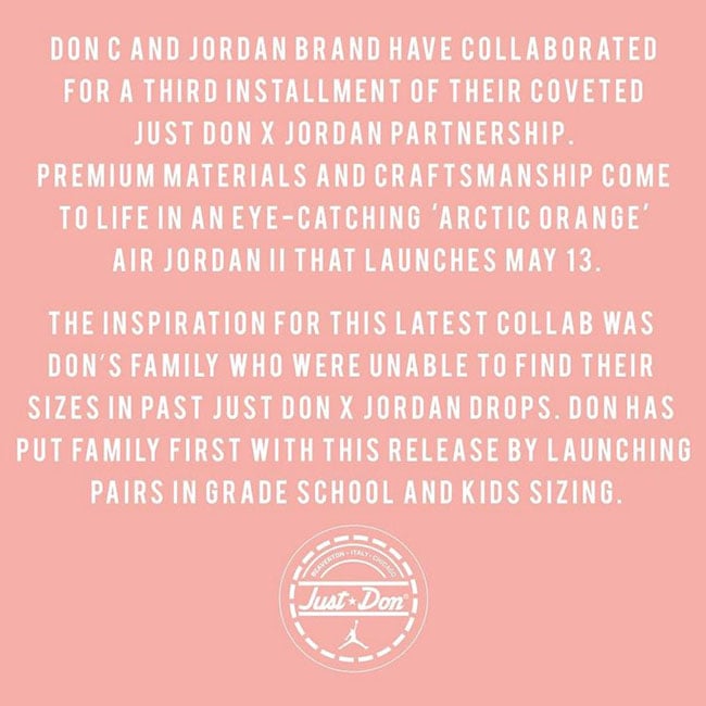 Just Don Air Jordan 2 Arctic Orange Release Date