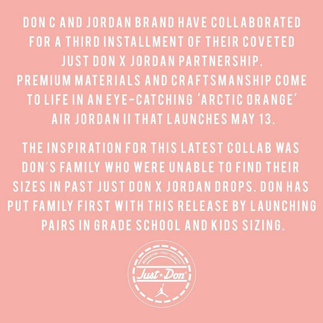 Just Don Air Jordan 2 Arctic Orange Release Date