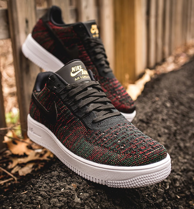 nike air force 1 low flyknit burgundy