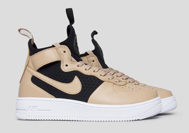 black and tan air force ones