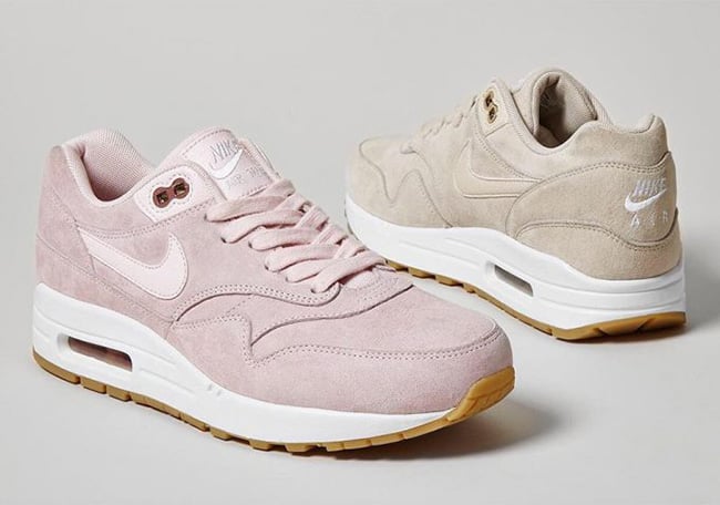 Nike Air Max 1 Suede Pack Pink Oatmeal 