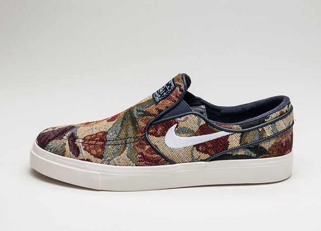 nike slip on floral