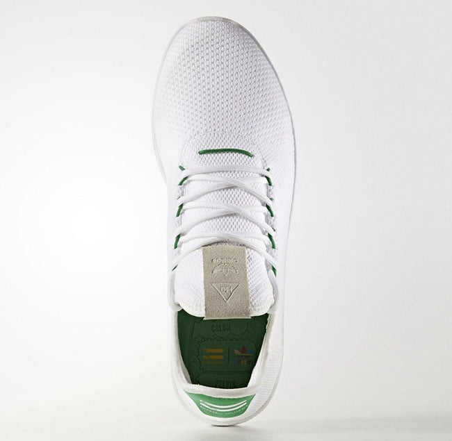 Pharrell adidas Tennis HU White Green BA7828 Release Date