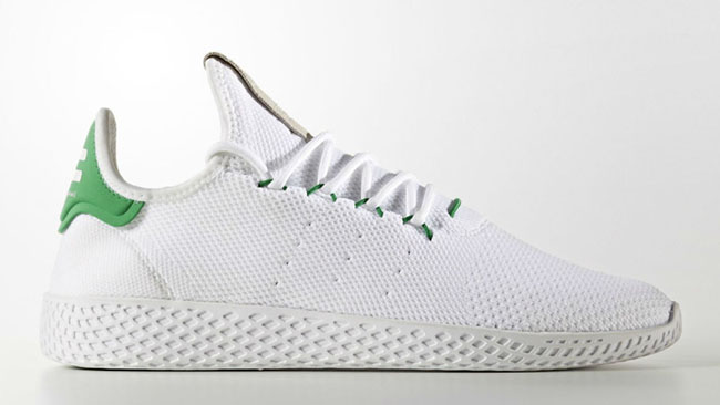 Pharrell adidas Tennis HU White Green BA7828 Release Date