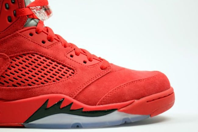 Red Suede Jordan 5 Retro 136027-602