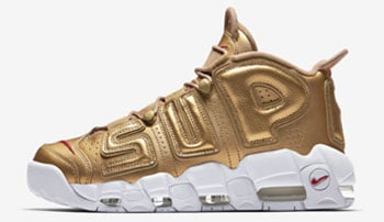 Supreme Nike Air More Uptempo Gold