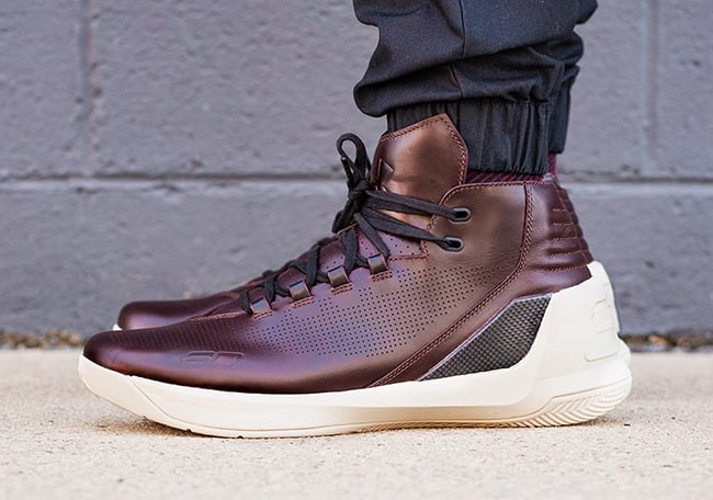 Under Armour Curry 3 Lux Oxblood Leather South Carolina