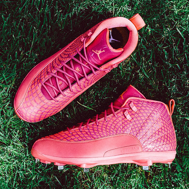 Air Jordan 12 Pink Mothers Day Baseball Cleats