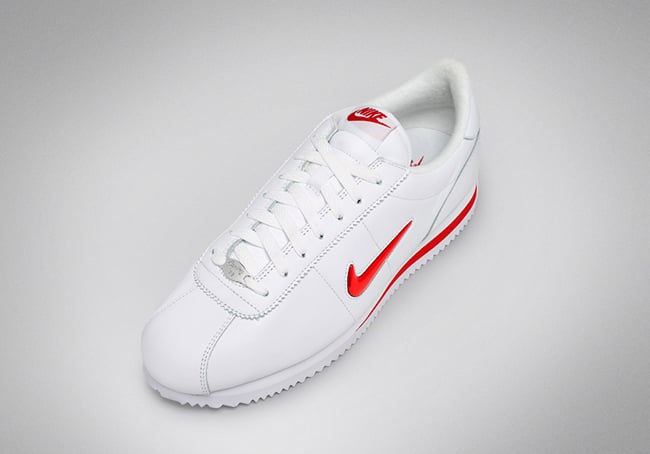 nike cortez white with blue check