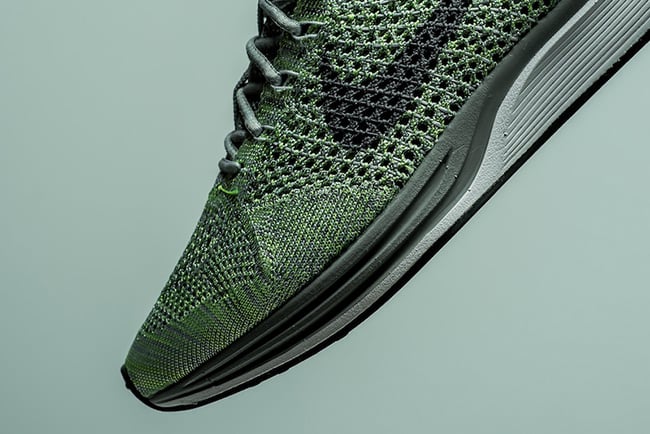 nike flyknit racer ghost green