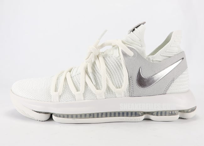 Nike KD 10 White Chrome Pure Platinum 897815-100