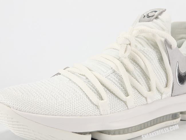 Nike KD 10 White Chrome Pure Platinum 897815-100