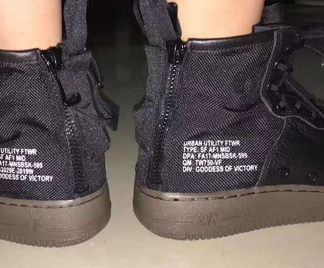 nike sf af1 black mid