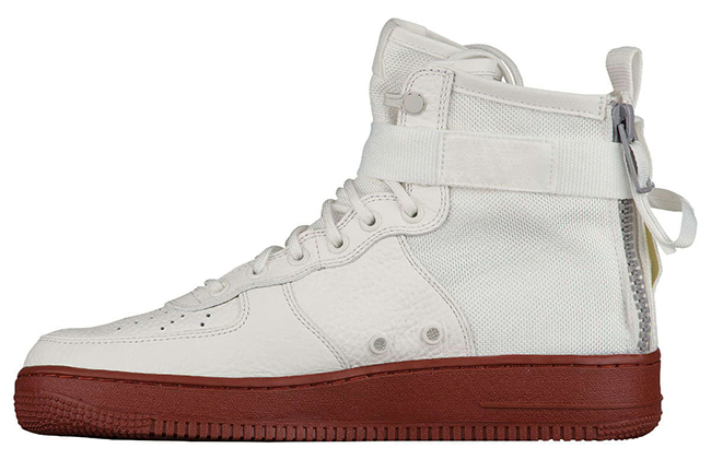 Nike SF AF1 Mid Ivory Dark Red 917753-100