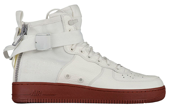 Nike SF AF1 Mid Ivory Dark Red 917753-100