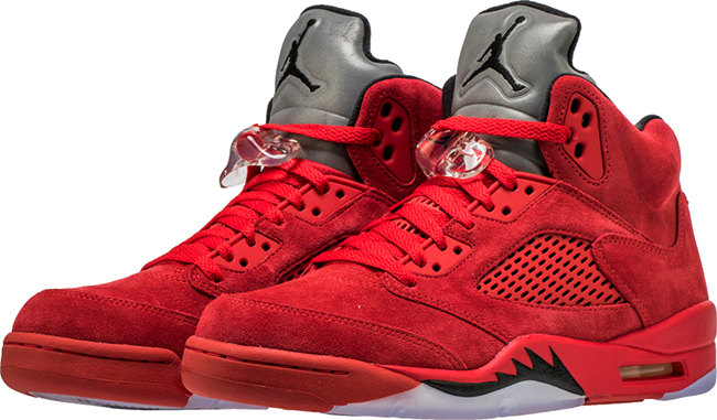 Red Suede Air Jordan 5 136027-602
