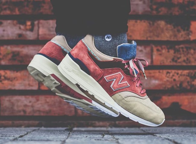 new balance 997s on feet