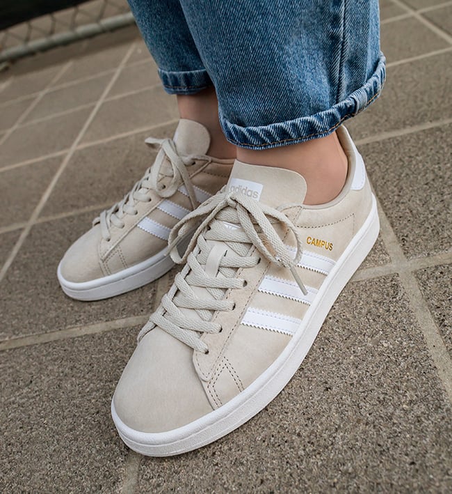 adidas campus brown white