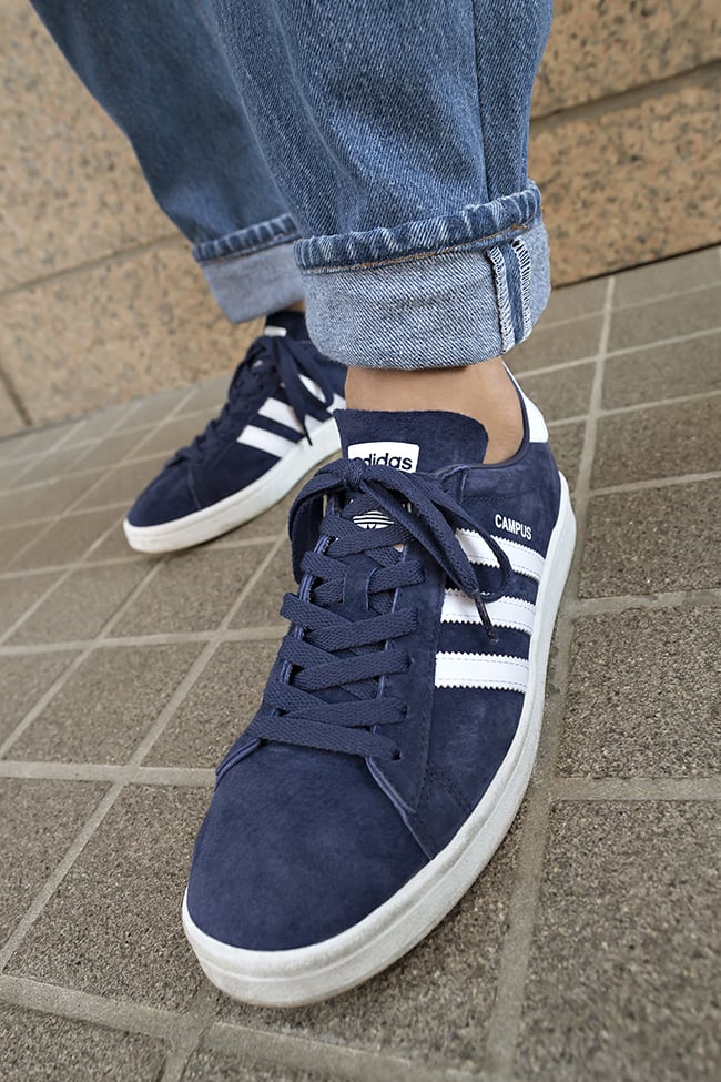 adidas Campus Navy On Feet