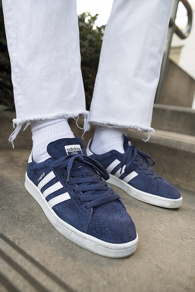 adidas Campus Navy On Feet